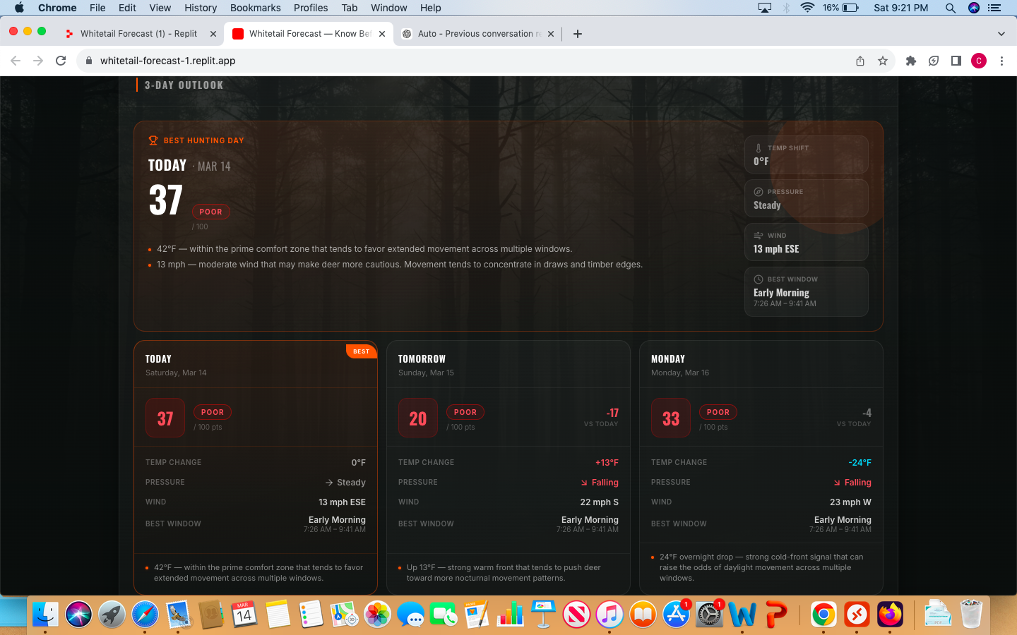 Whitetail Forecast - Screenshot 3 showing product features and functionality