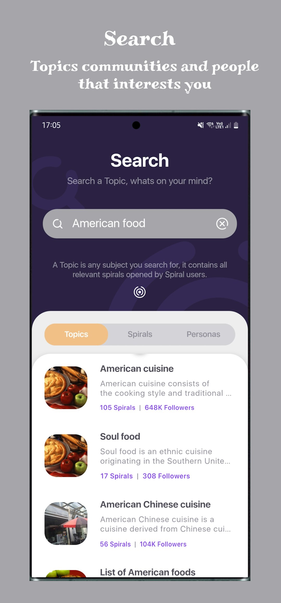 Spiral Social - New social network app inspired by Wikipedia topics media 3