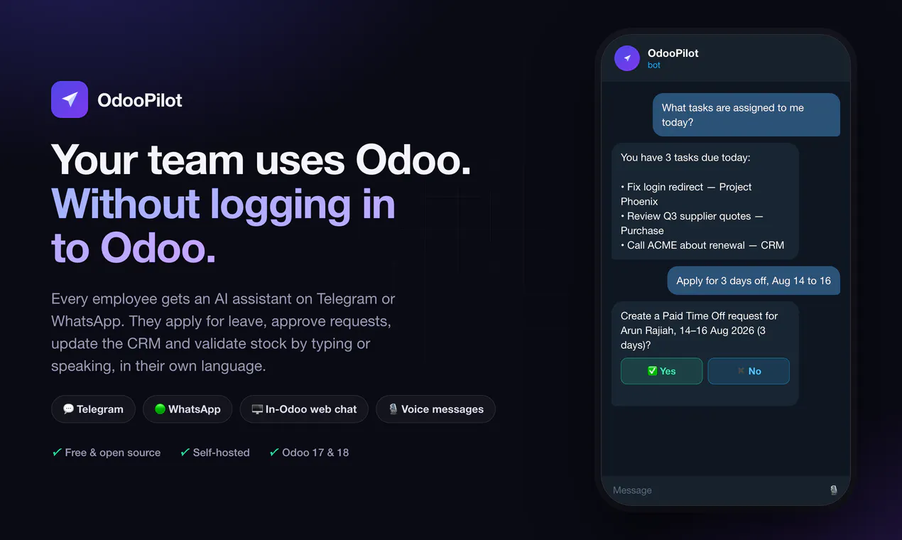 OdooPilot gallery image