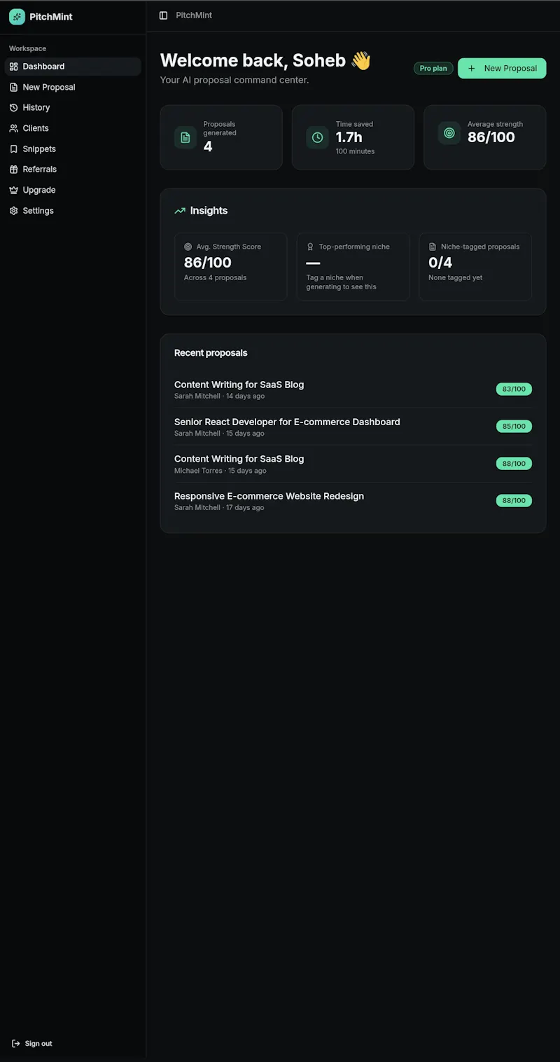 PitchMint screenshot 2