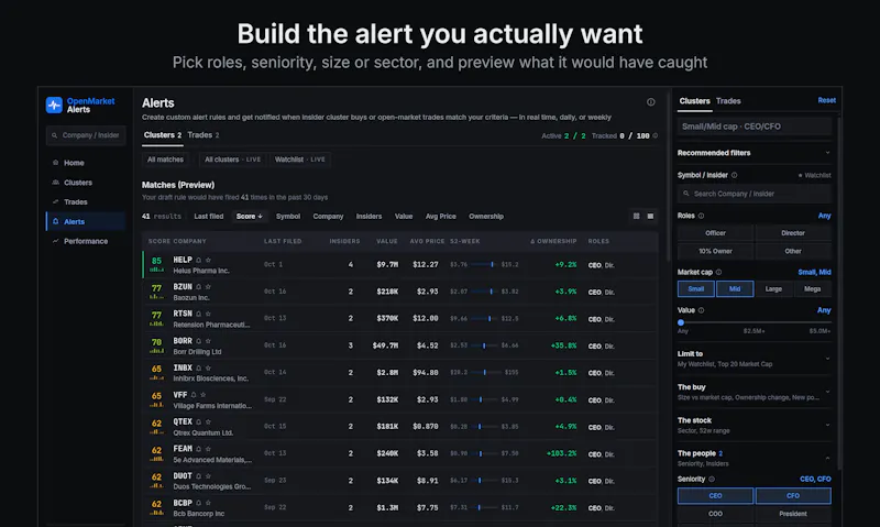 OpenMarketAlerts screenshot 1