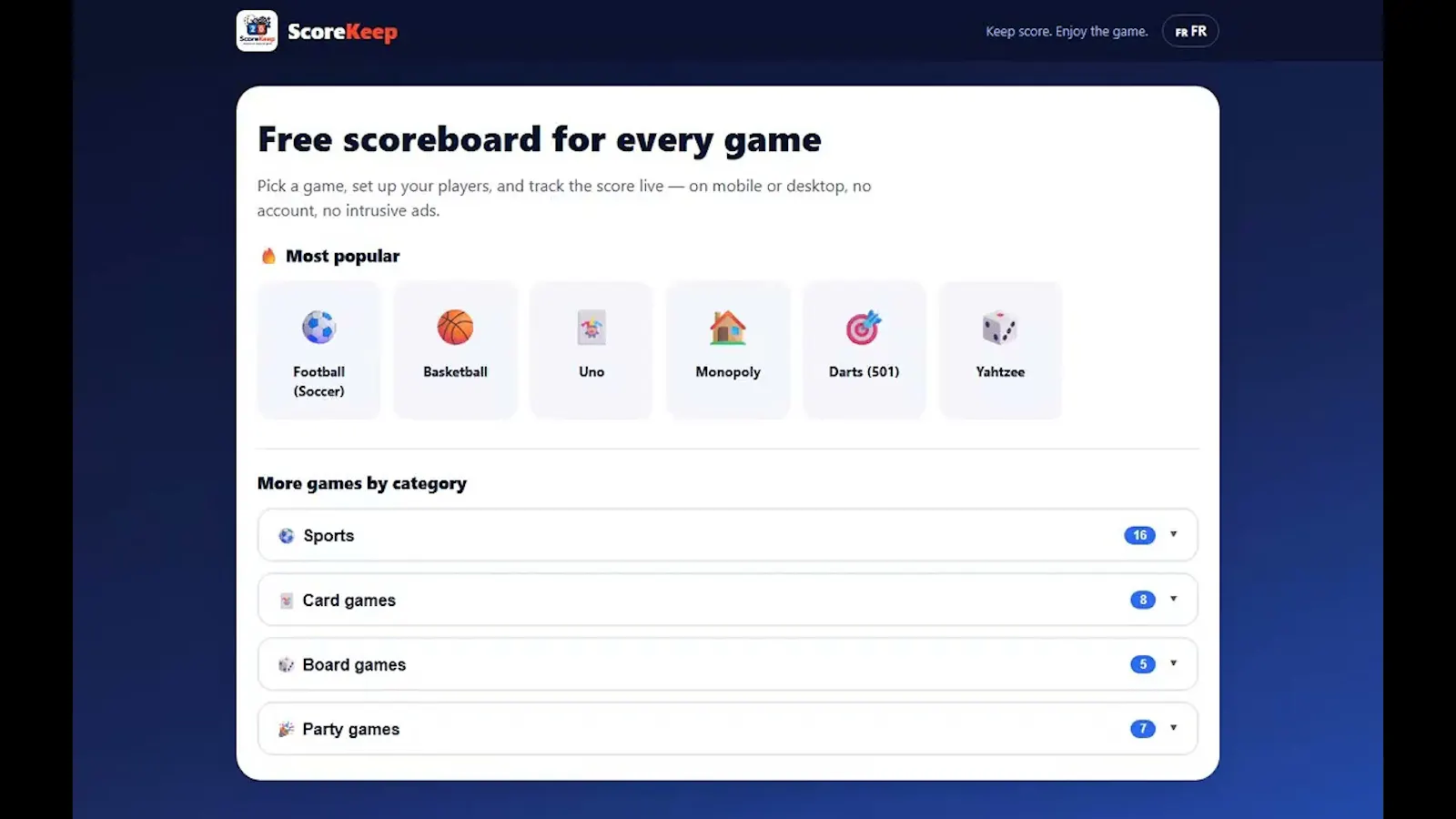 ScoreKeep screenshot 1 (video preview)