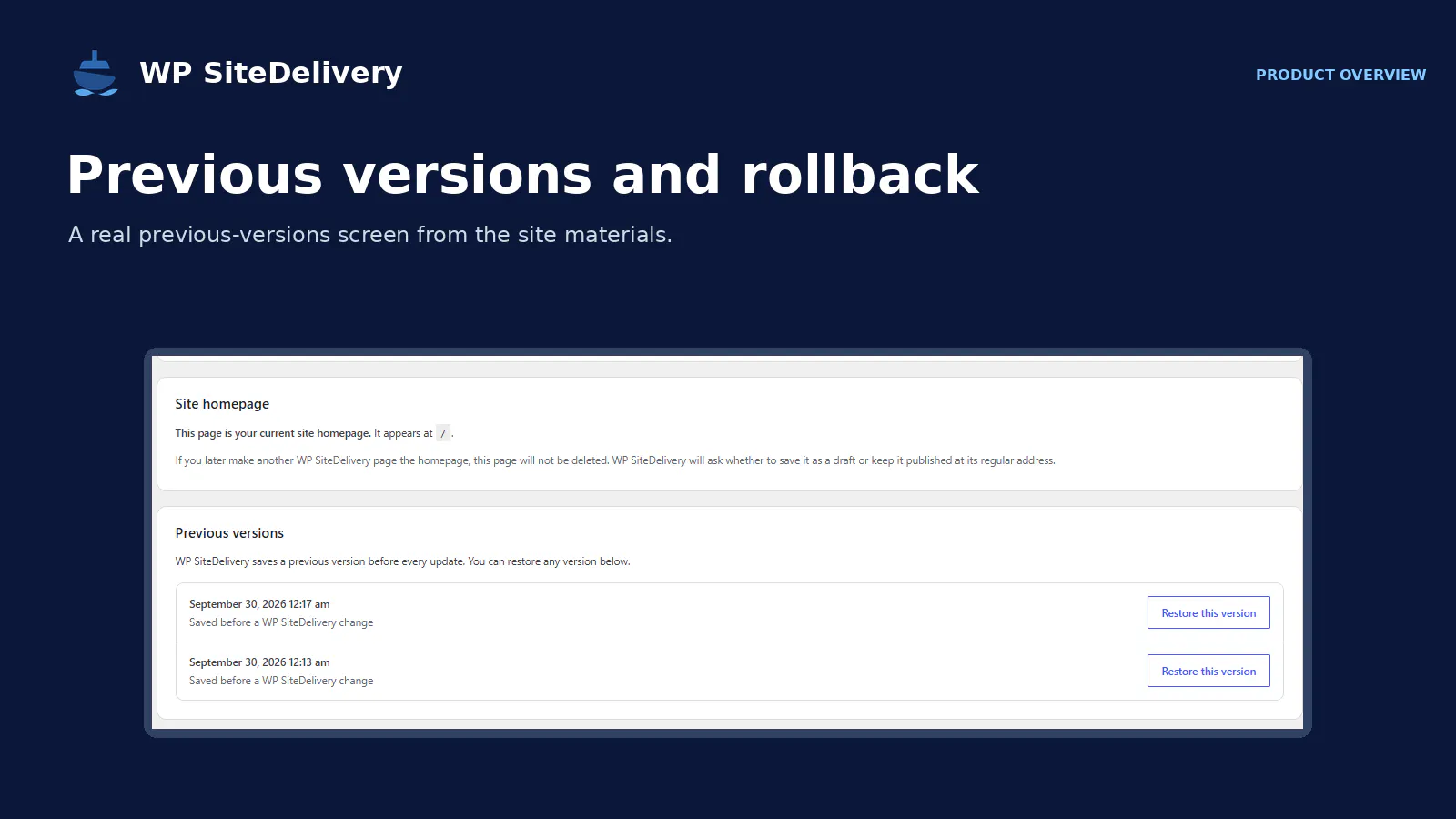 WP SiteDelivery gallery image