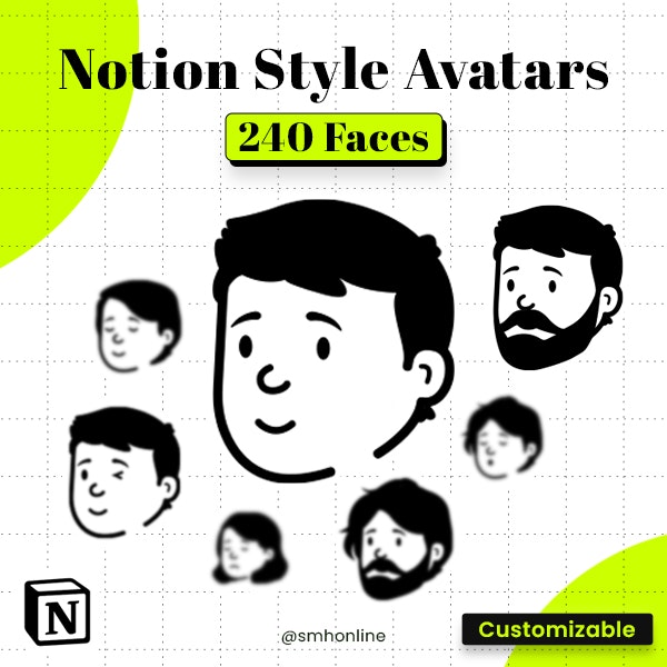 Notion Faces - Notion Style Avatars