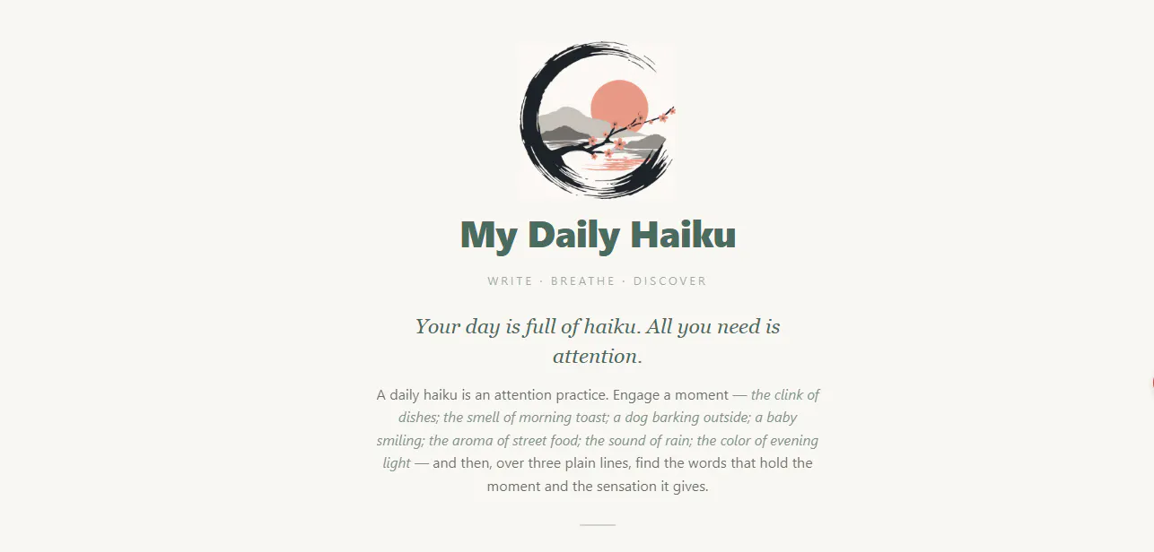 My Daily Haiku gallery image