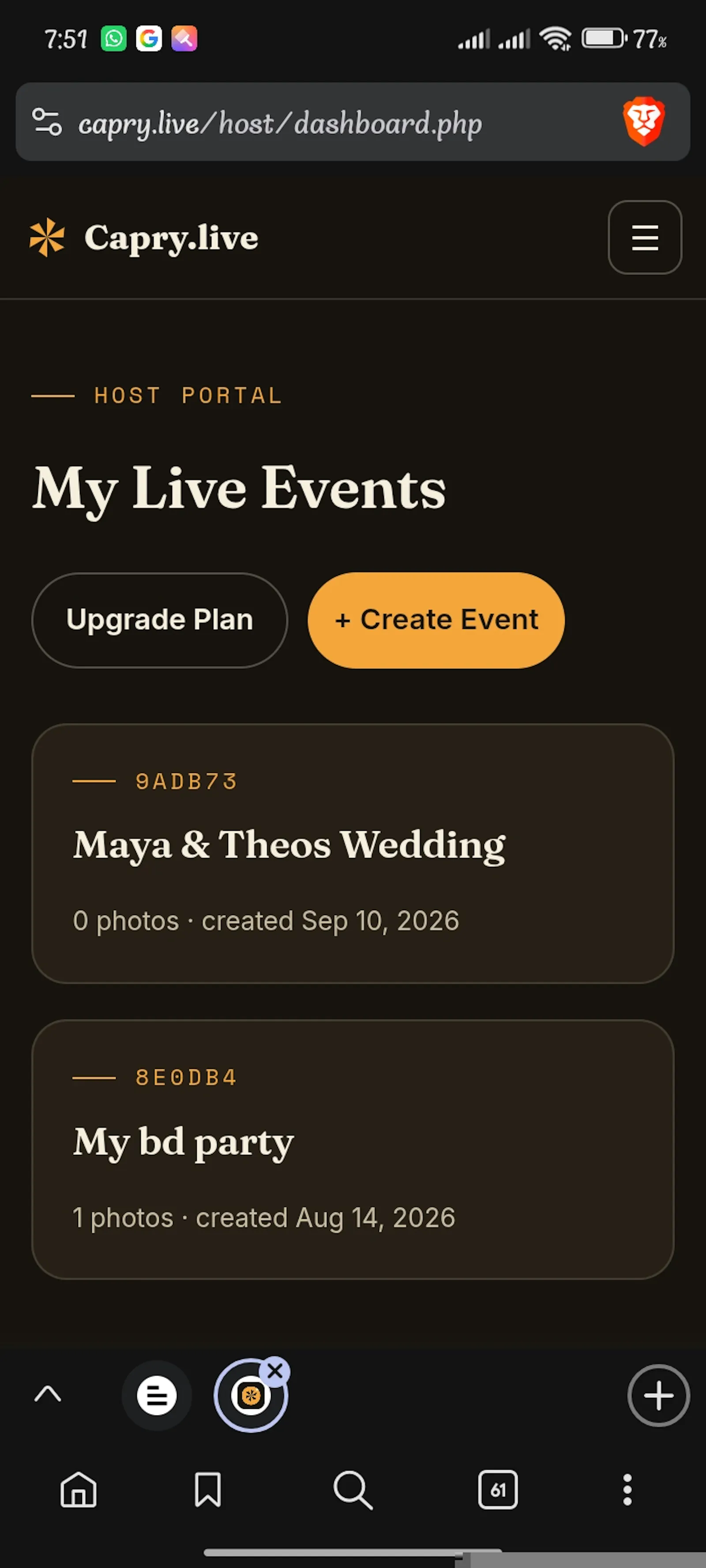 capry.live screenshot 1