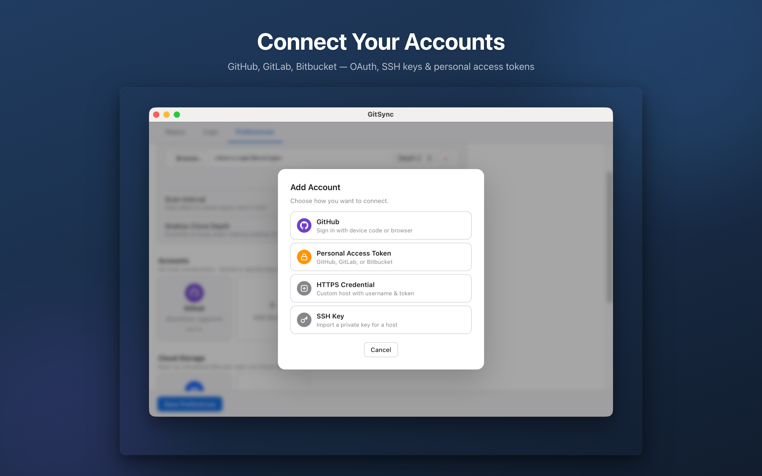 GitSync Lite for macOS - Screenshot 4 showing product features and functionality