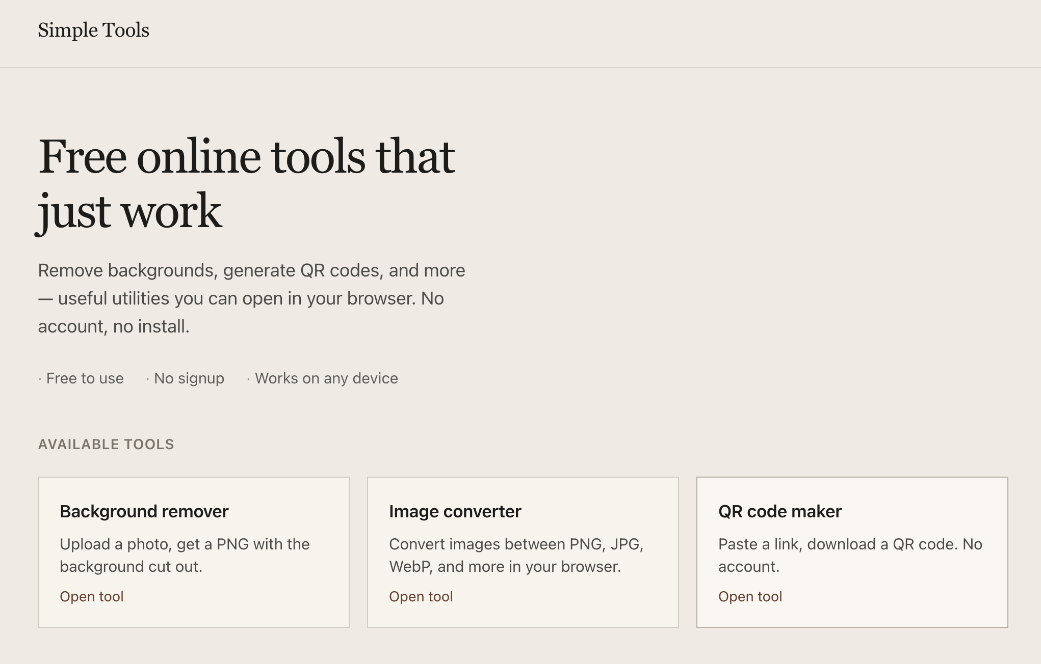 Simple Tools gallery image