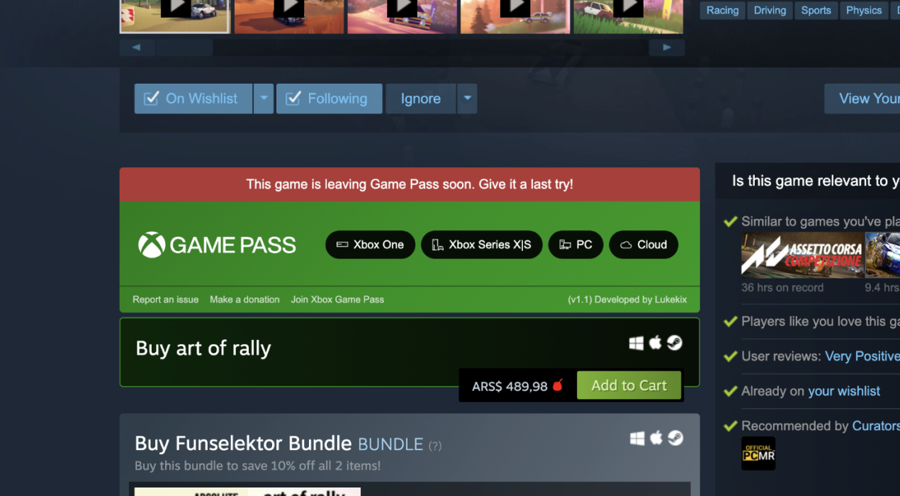 ゲームパスで利用できます - Steamでのゲームがゲームパスでも利用できるかどうかを教えてくださいメディア4