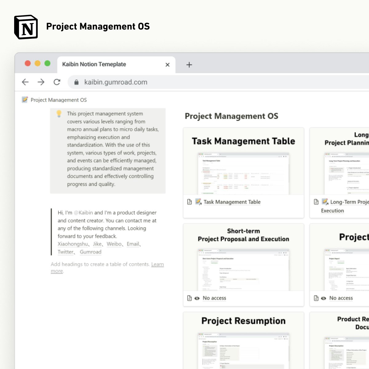 Notion Project Management OS