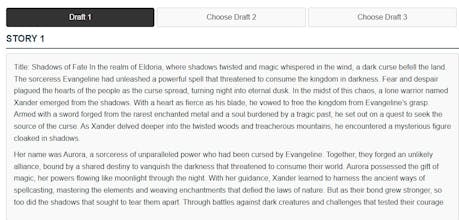 Fantasy Story Generator gallery image