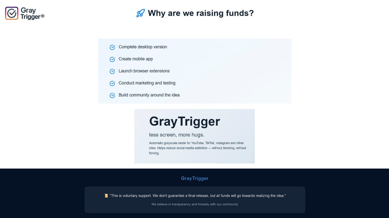 Média Graytrigger - moins d'écran, plus de câlins) - Extension du navigateur 4