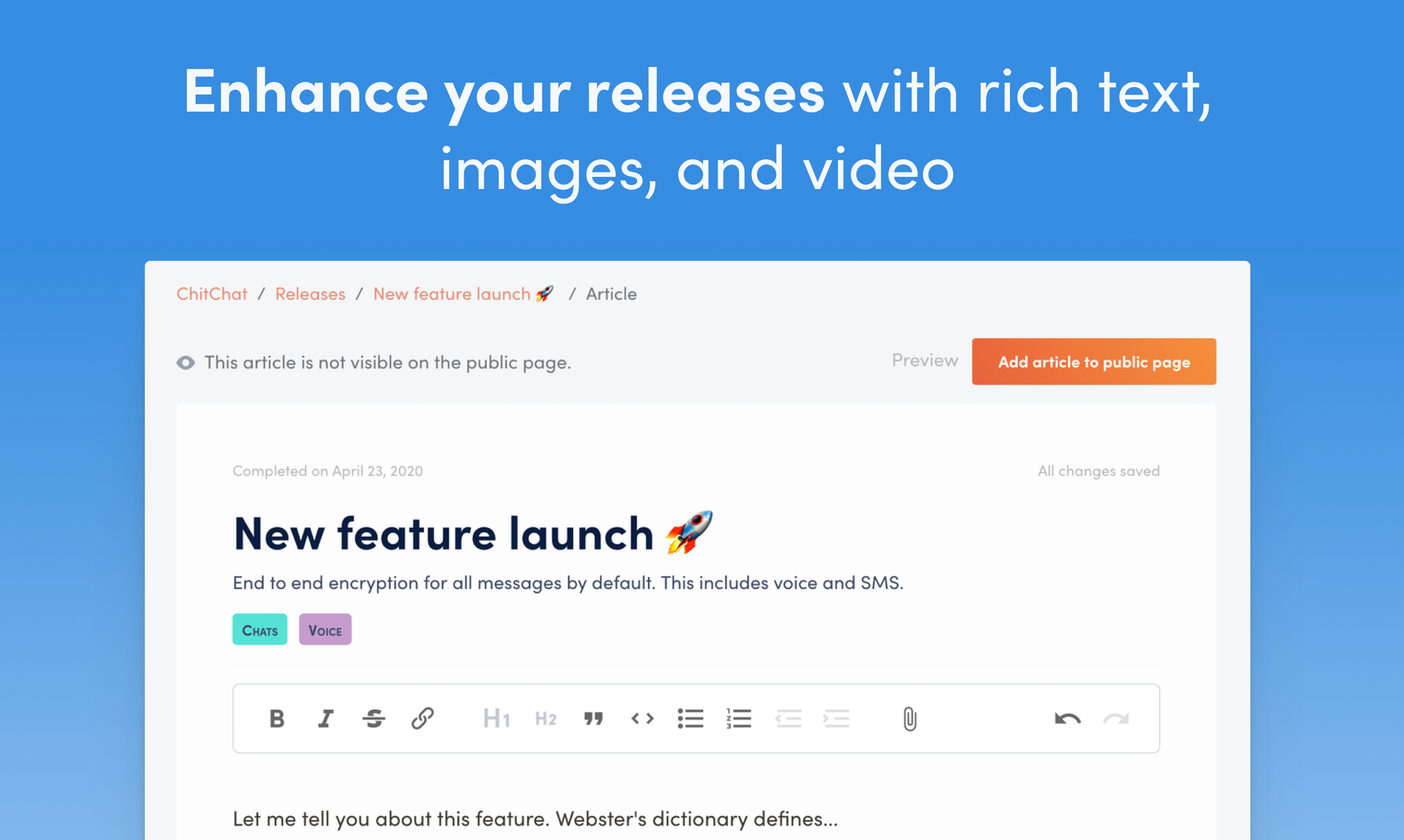LaunchNotes gallery image