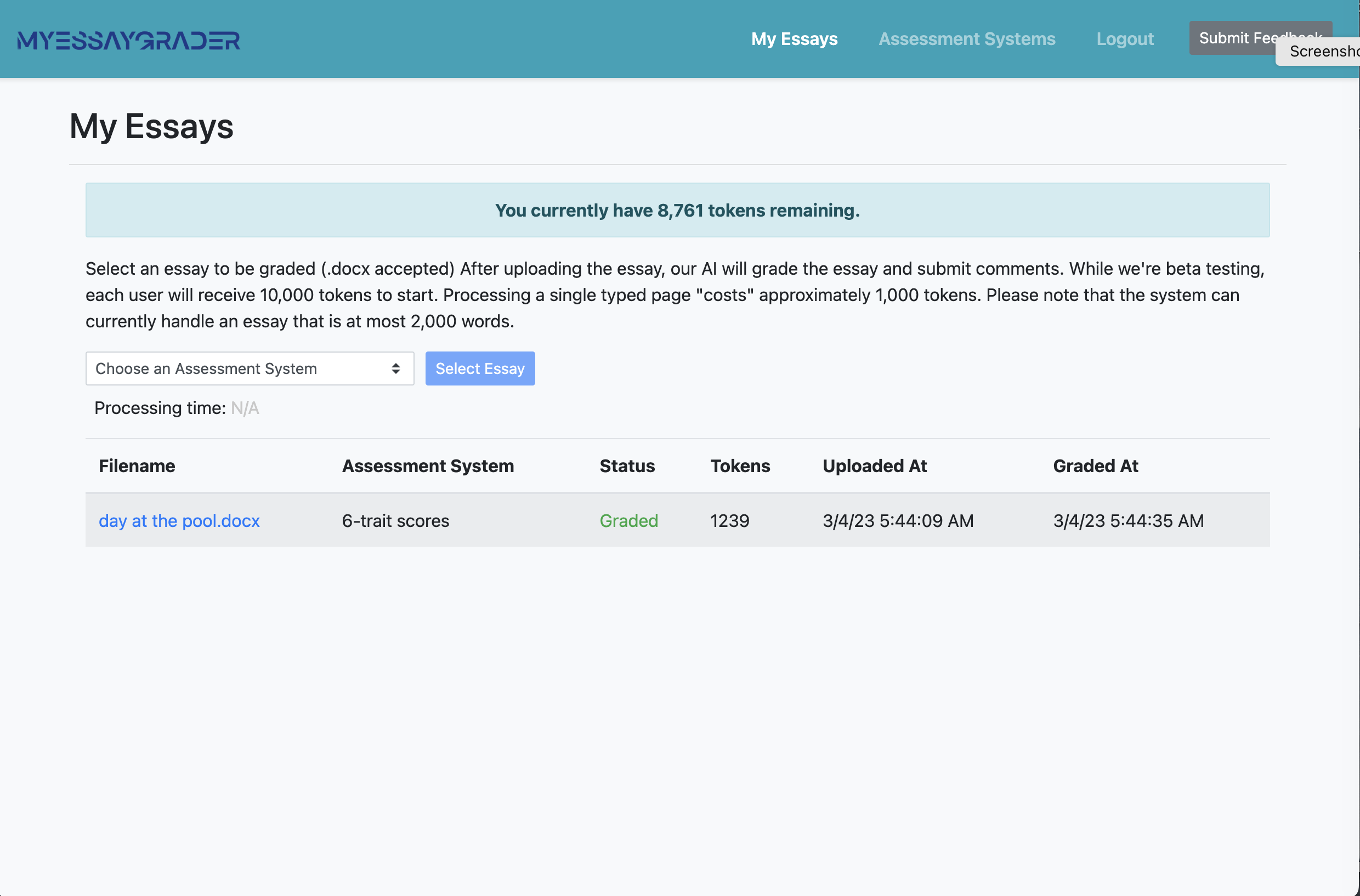 MyEssayGrader.ai - A tool that uses AI to help teachers to grade student essays medya 3