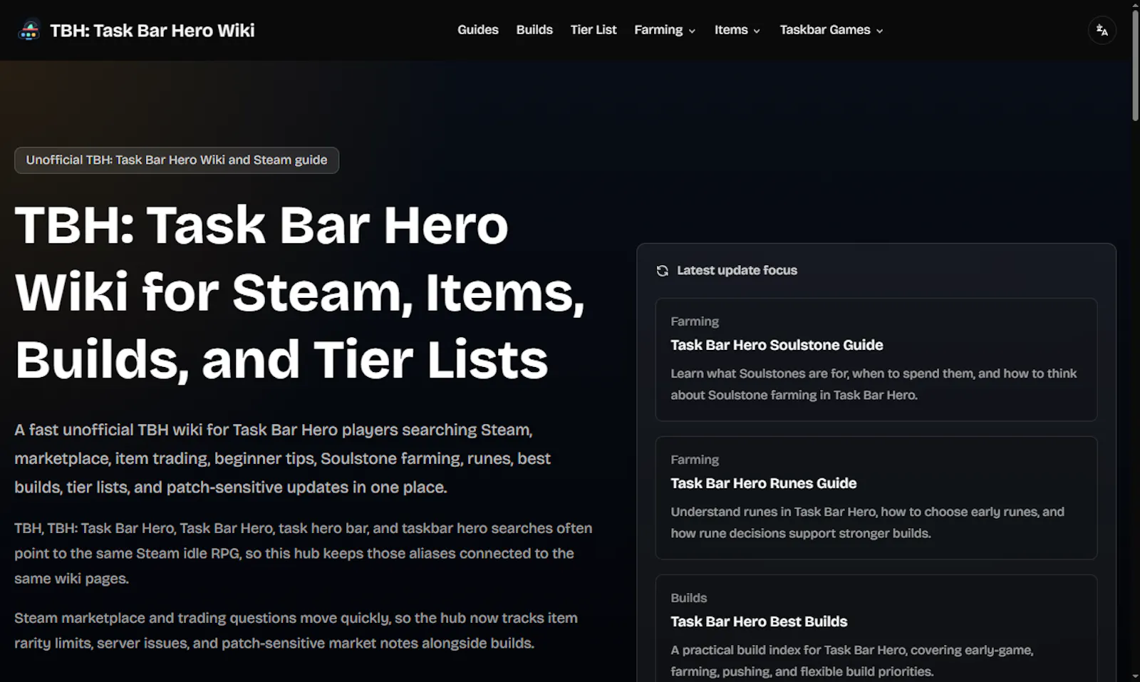 TBH: Task Bar Hero Wiki screenshot 1