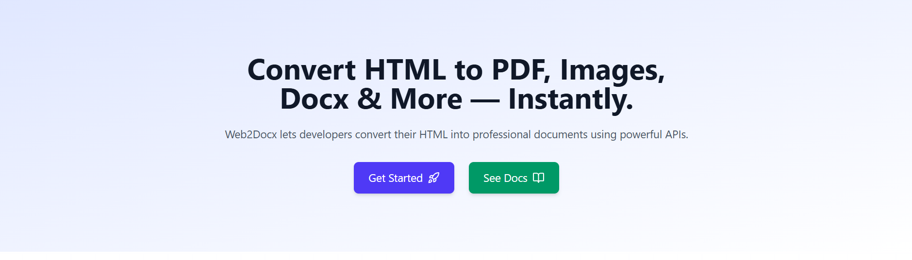 Web2docx - Convert HTML to PDF, DOCX & more – instantly via API. media 2