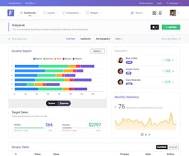 Fiori - Clean Horizontal Bootstrap 4 Dashboard gallery image