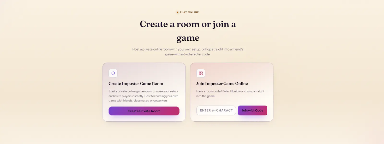 Imposter Game Word Generator | Free... screenshot 2