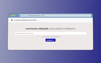 AI-Powered Wikipedia Summarizer gallery image