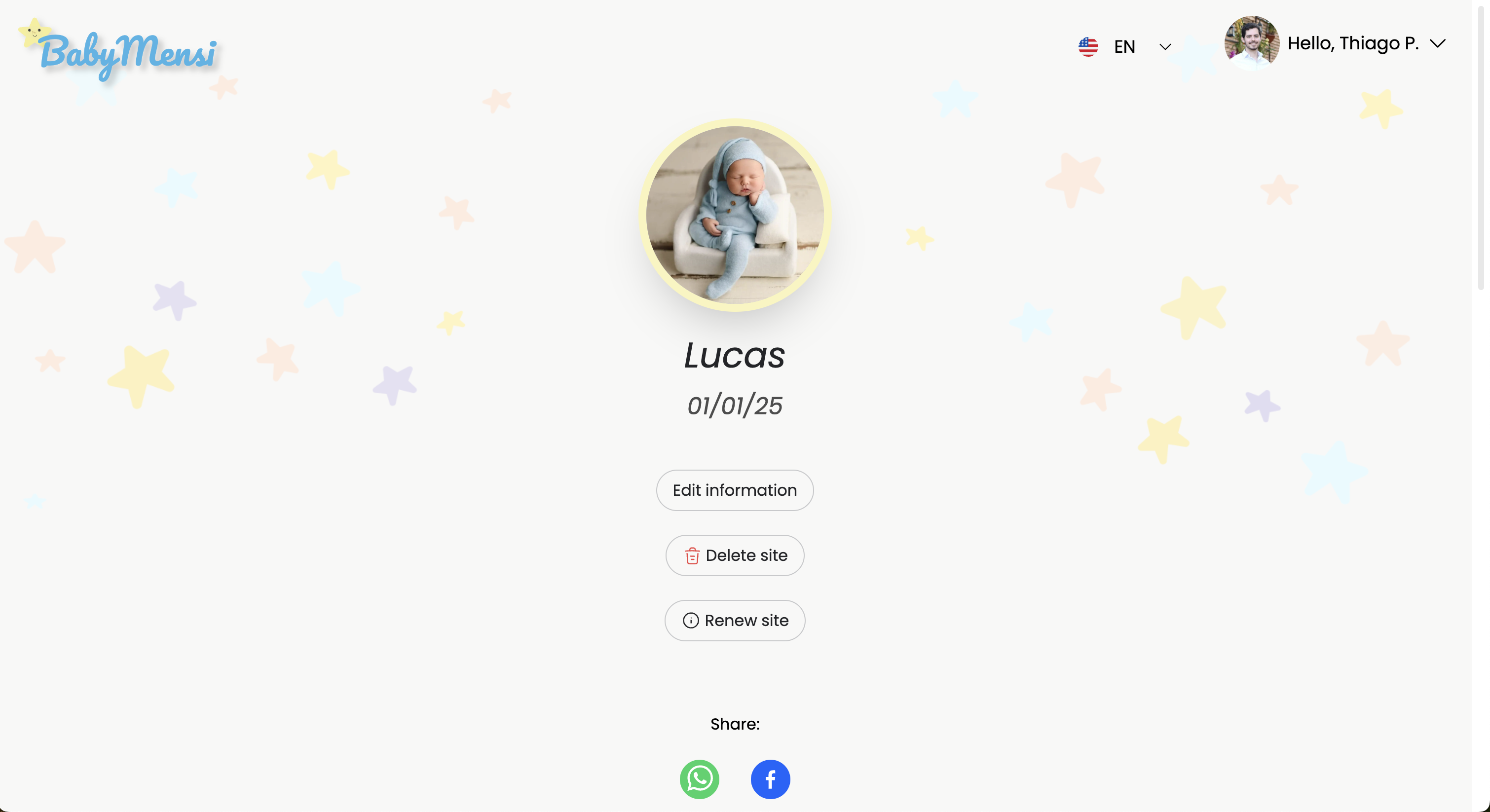 Media Babymensi - Buat laman web untuk bayi anda untuk meraikan bulan pertama 7