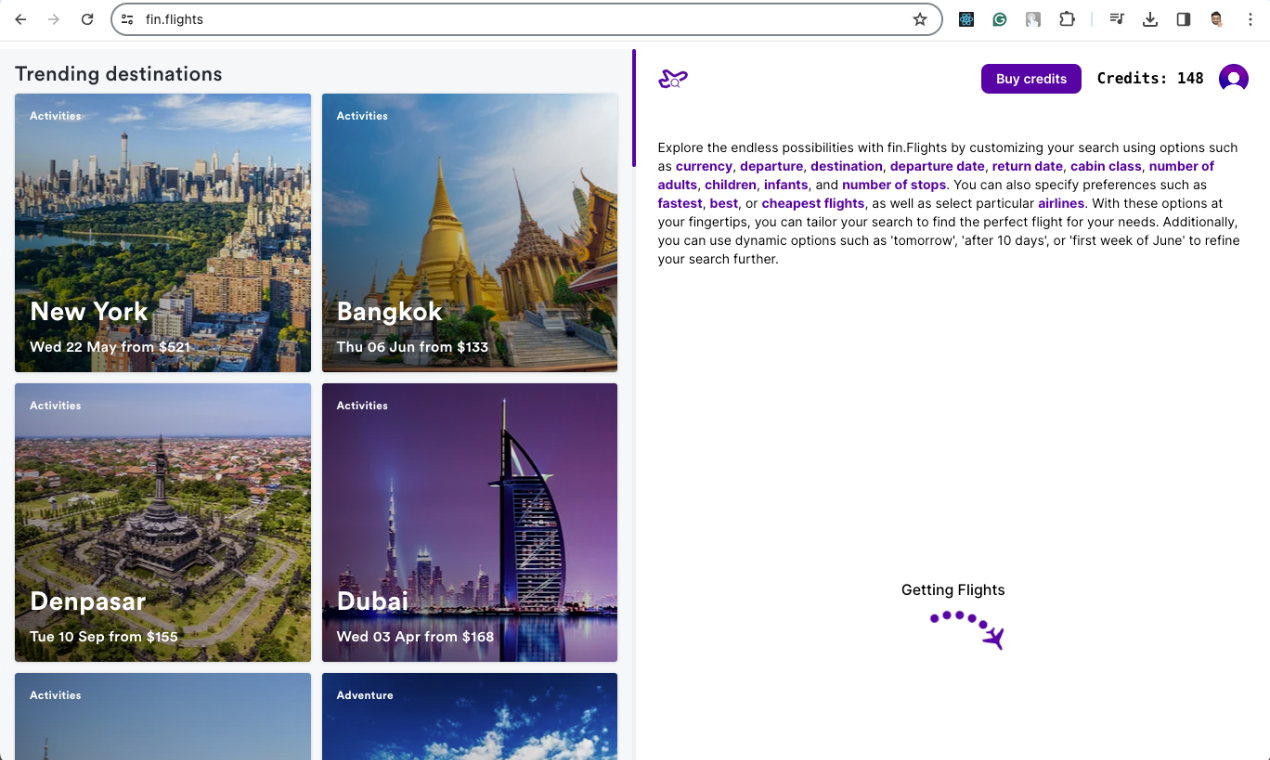 fin.flights - AI-Powered Flight Search gallery image