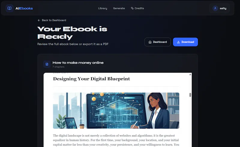 AI Ebook website screenshot 3