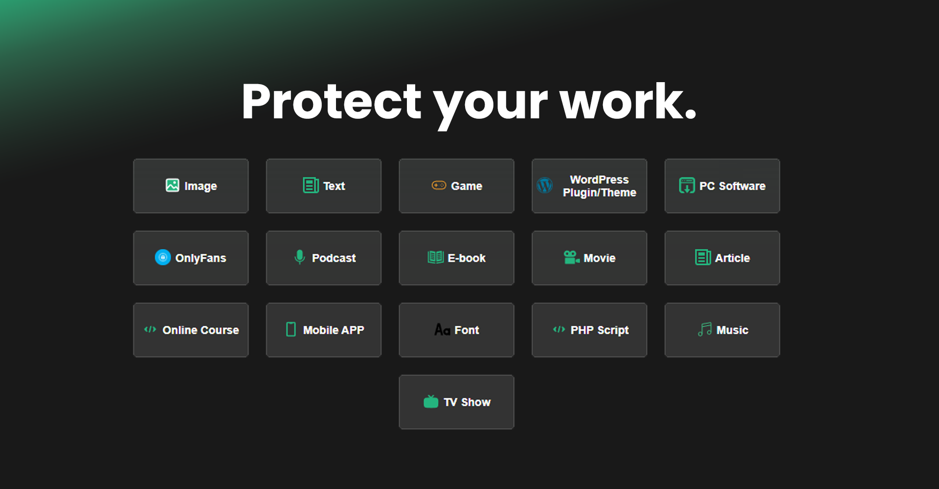 Proteggi il mio lavoro - Proteggi il tuo lavoro e combatti contro la pirateria media 1