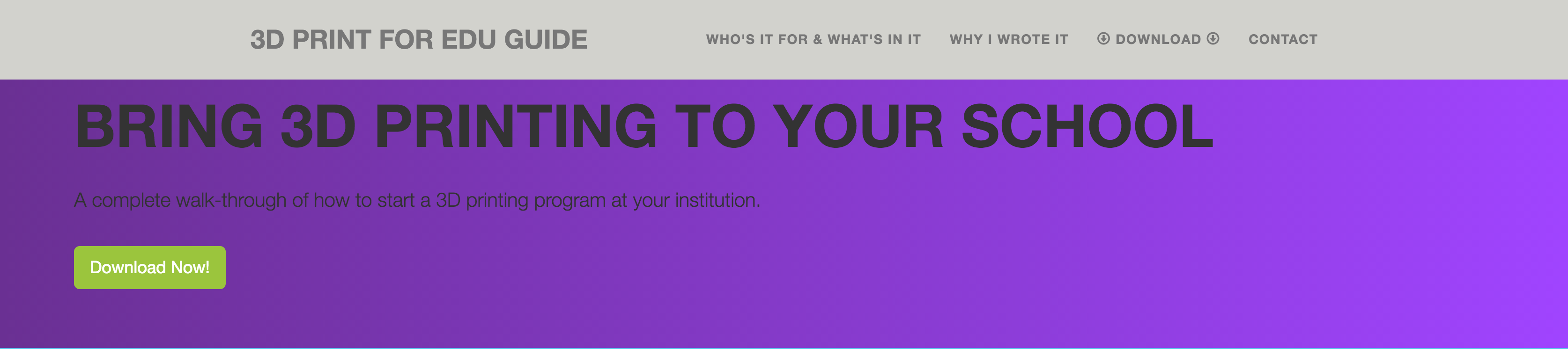 3D Printing for the School: Program Creation and Roll-Out gallery image