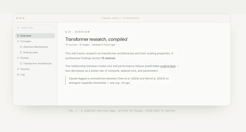 LLM Wiki Tools screenshot 2