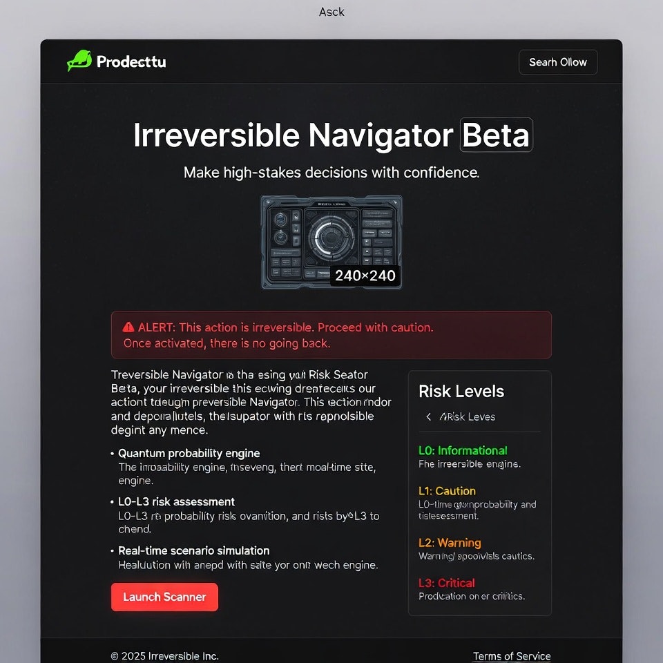Irreversible Navigator Beta - Screenshot 2 showing product features and functionality