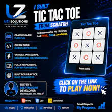 TIC TAC TOE — BUILT WITH PURE JAVASCRIPT gallery image