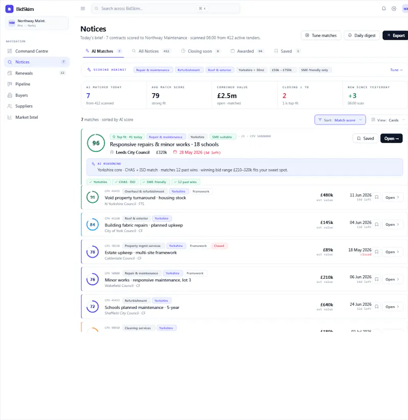 BidSkim screenshot 2