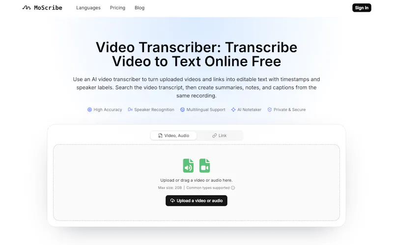 MoScribe screenshot 1
