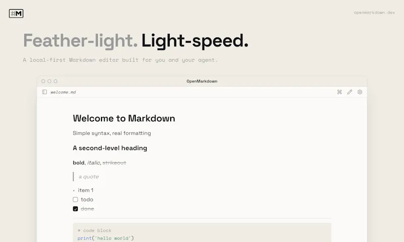 OpenMarkdown screenshot 2