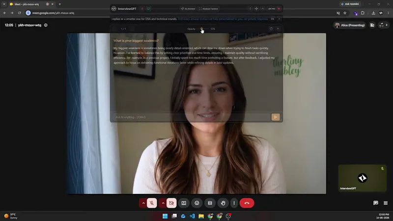 InterviewGPT screenshot 1 (video preview)