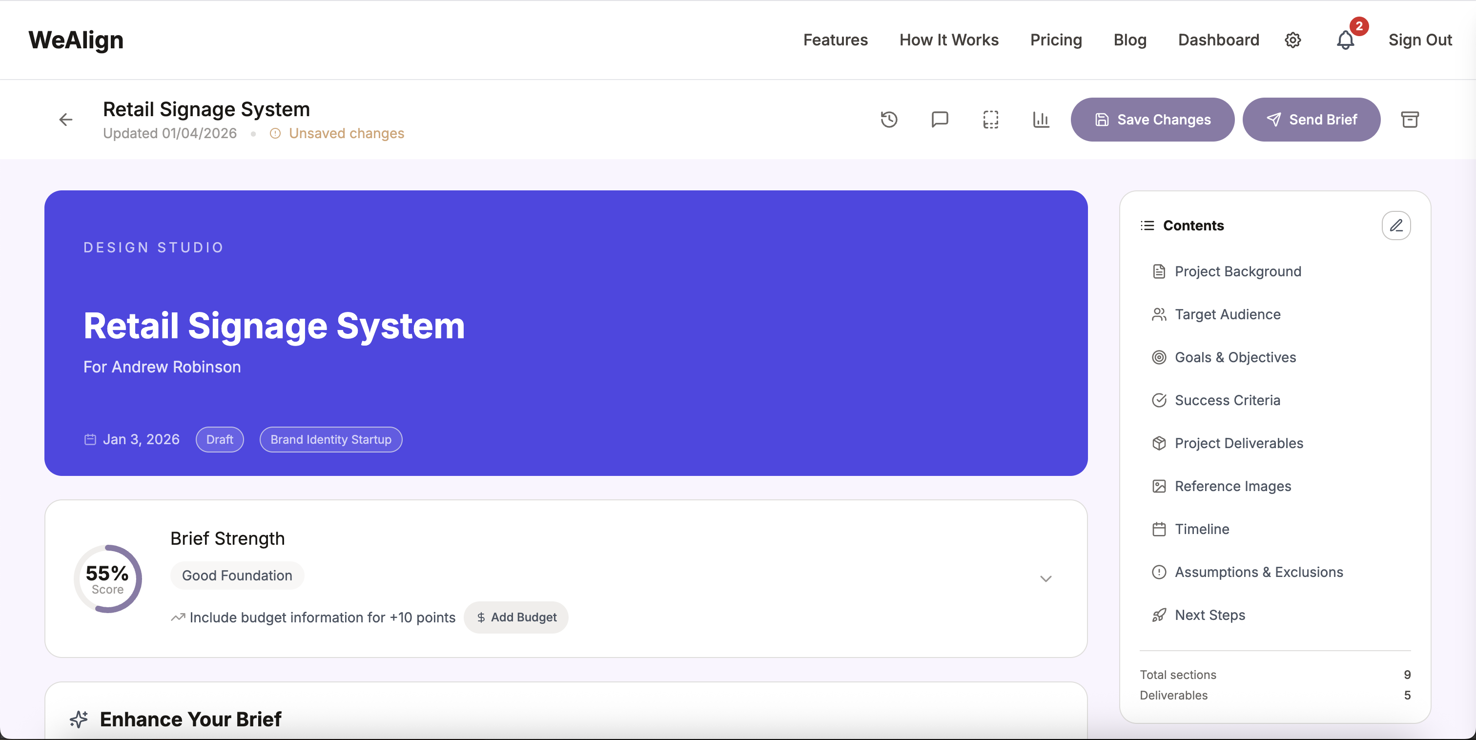 WeAlign - Screenshot 2 showing product features and functionality