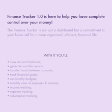 Finance Tracker 1.0 gallery image