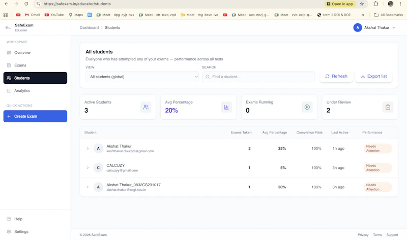SafeExam screenshot 5