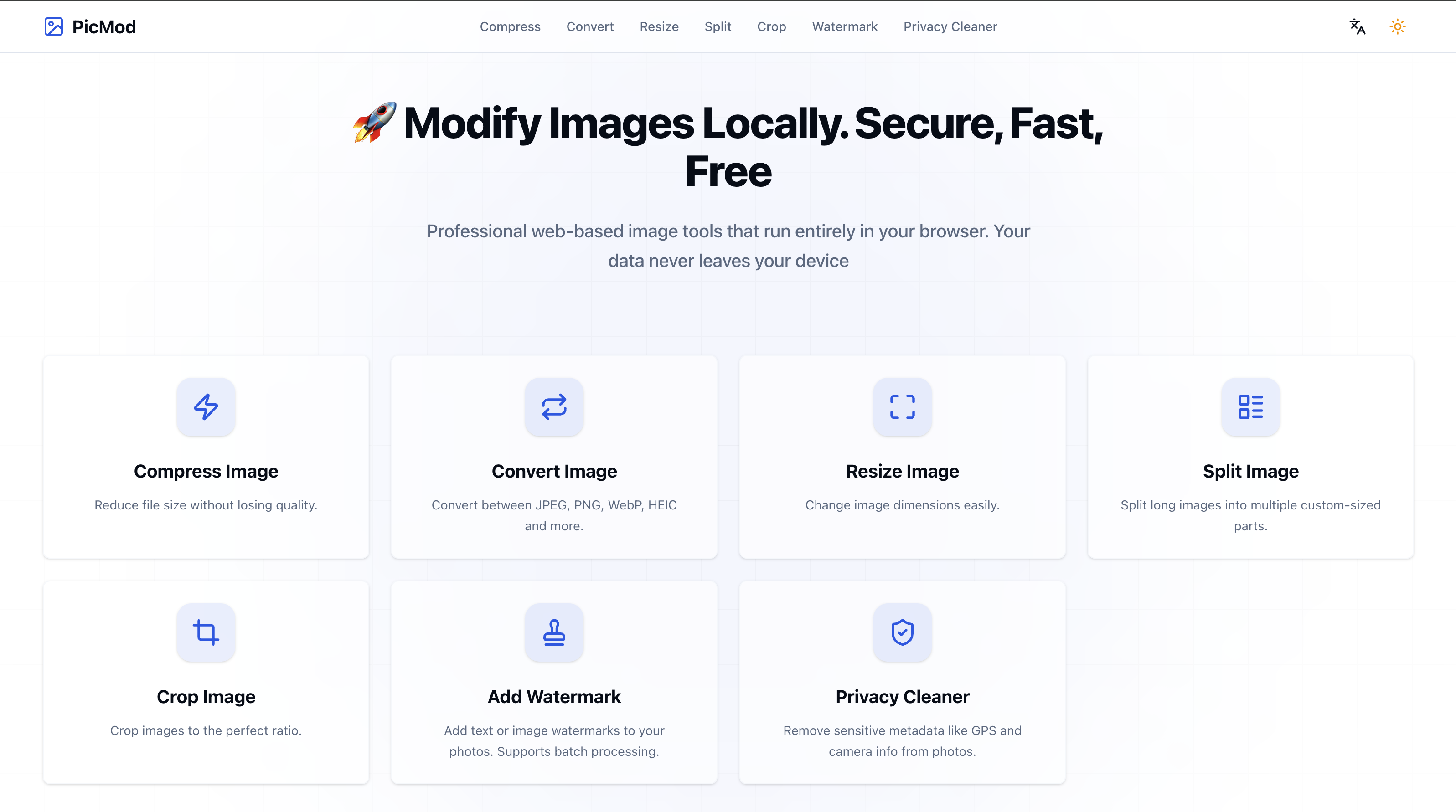 PicMod - Main product screenshot demonstrating key features and user interface