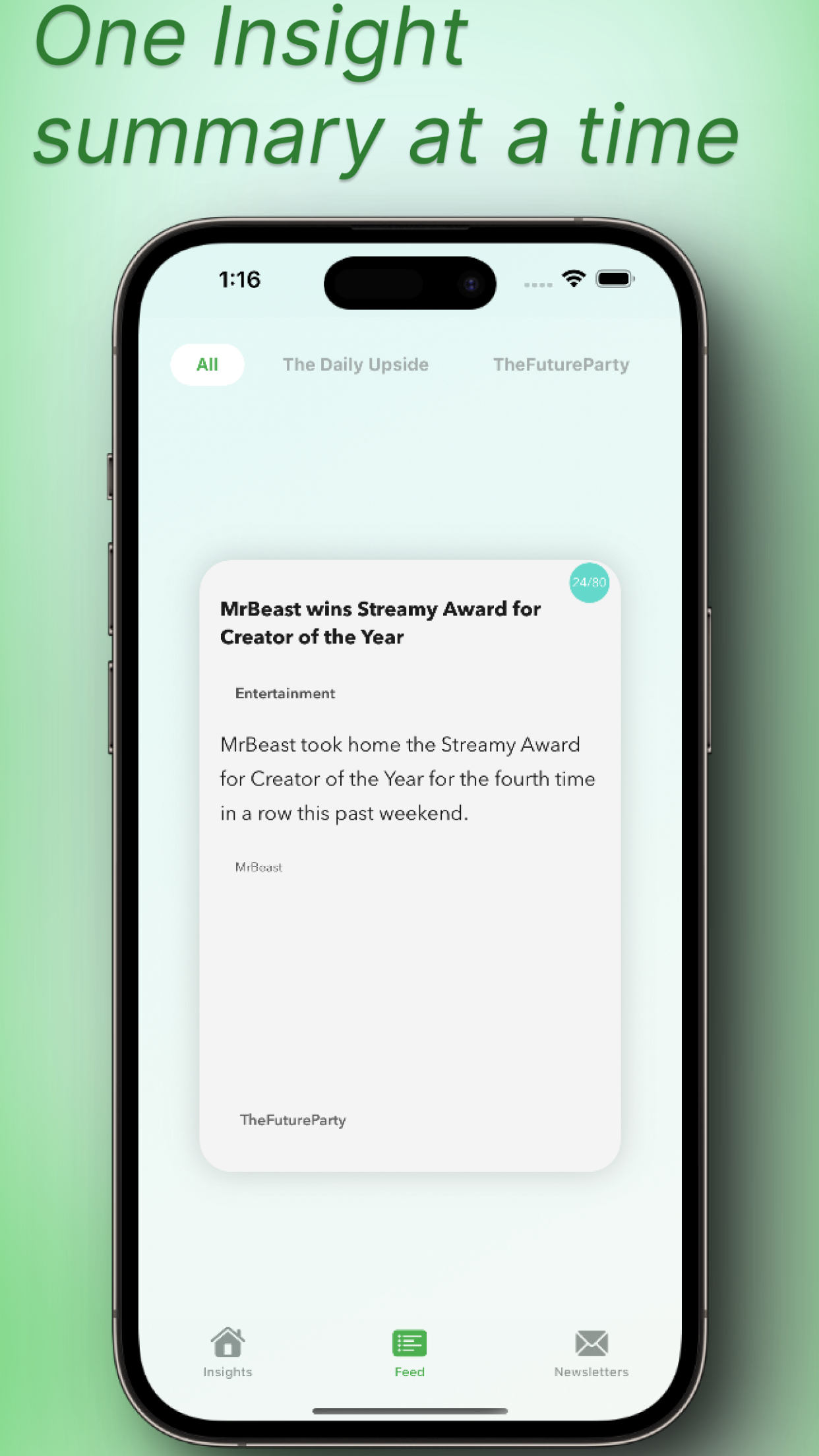 [iOS App] Subncore: Newsletter Insights gallery image