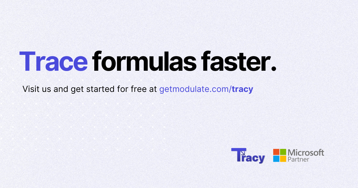 startuptile Tracy-Trace Excel formulas faster