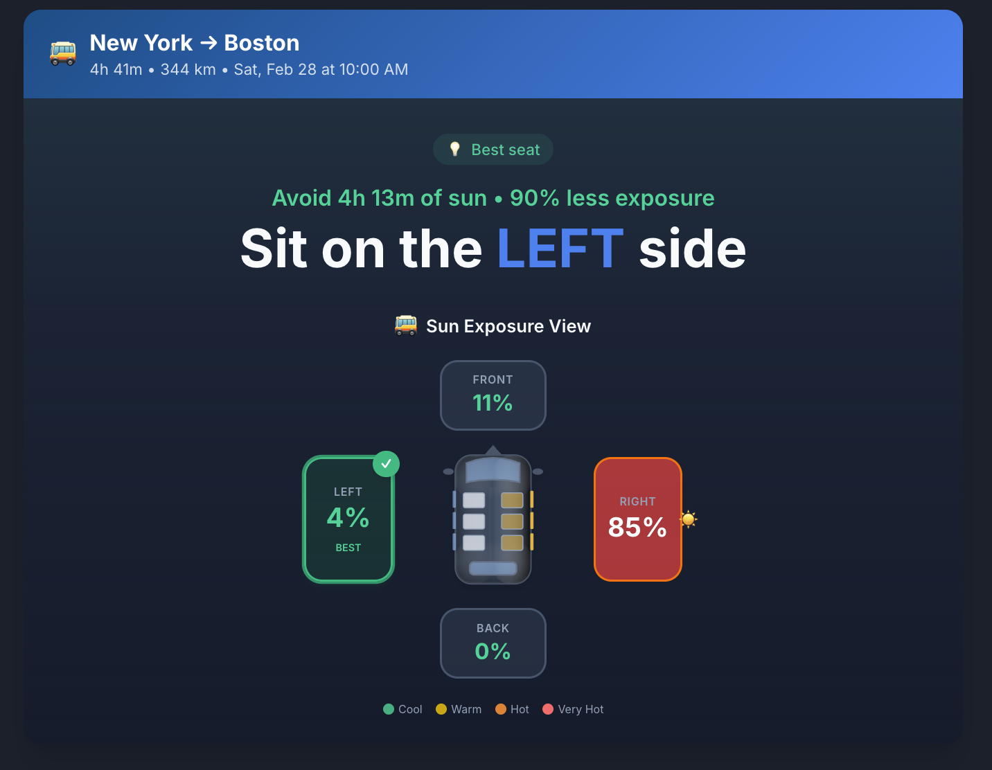 SunRide – Shadiest Bus Seat Finder gallery image