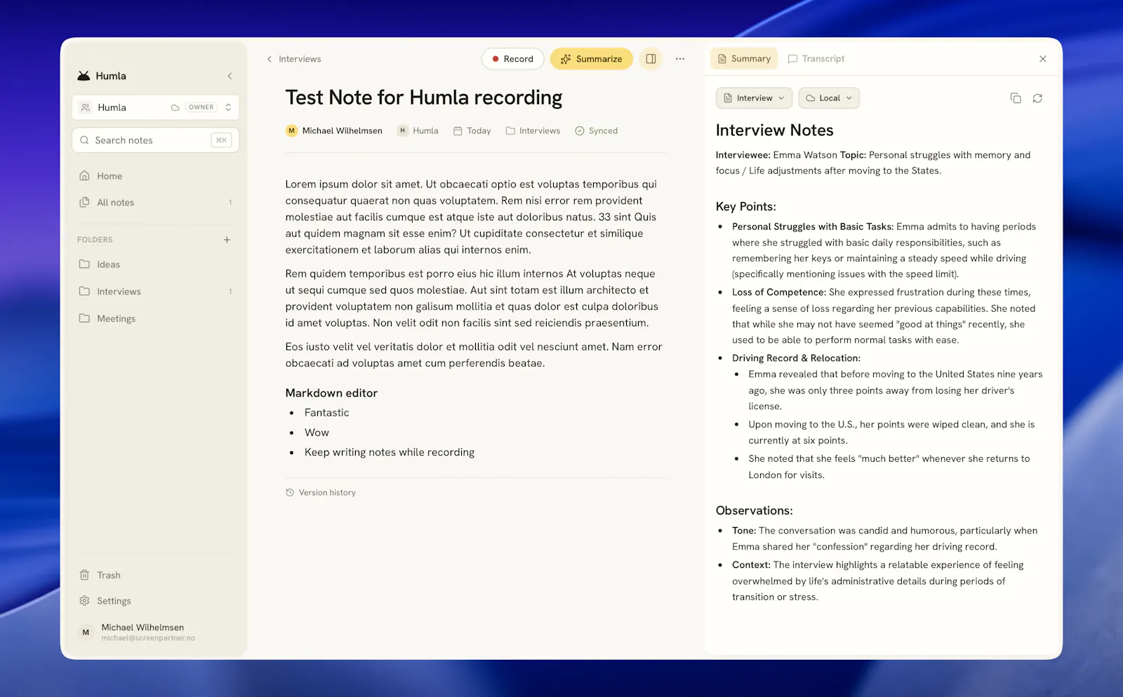 Humla screenshot 2