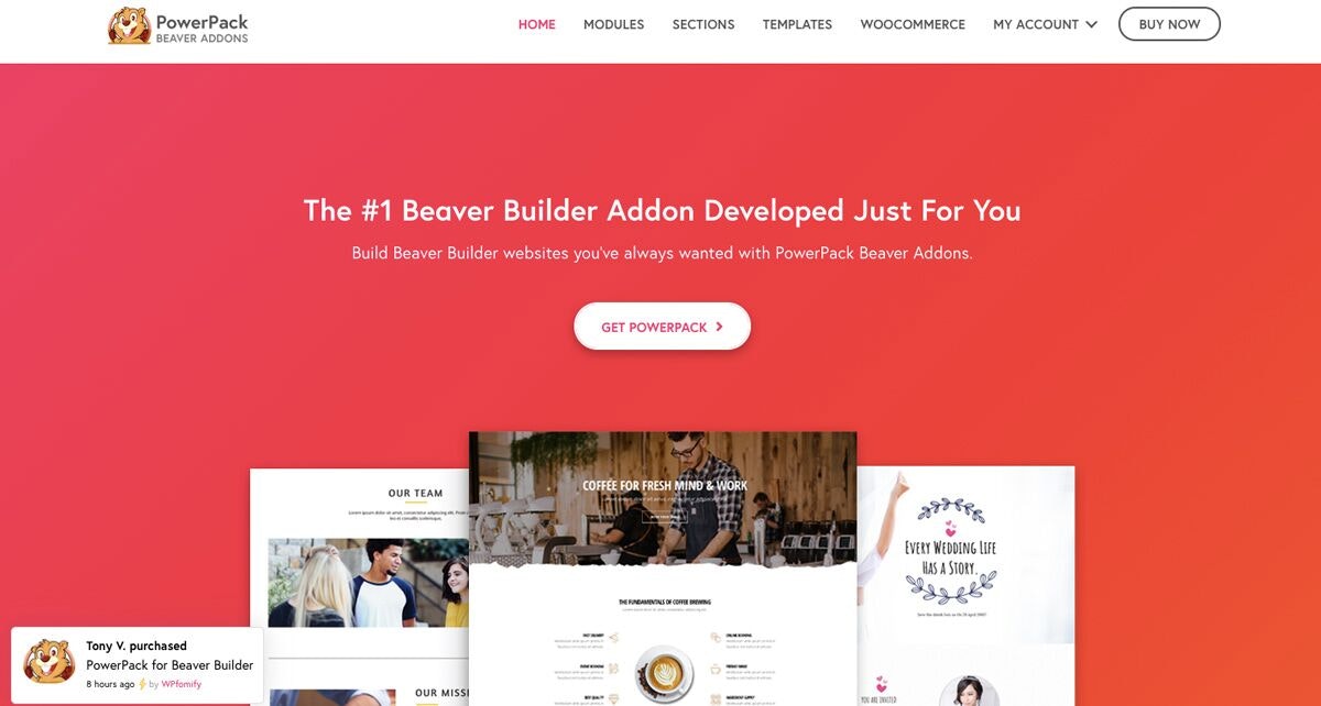 WPfomify gallery image