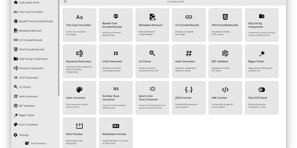 CodeSwissKnife