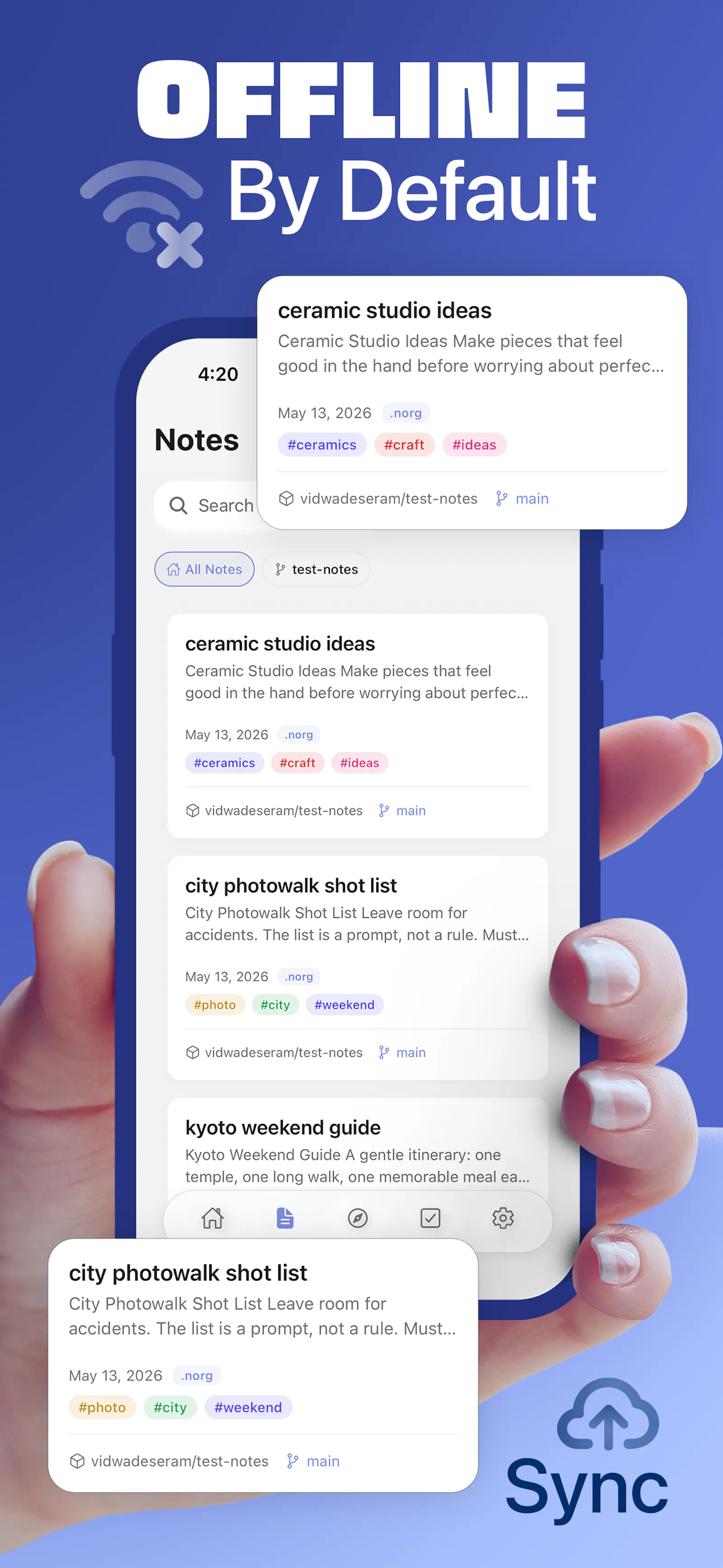 GitNotēs screenshot 9