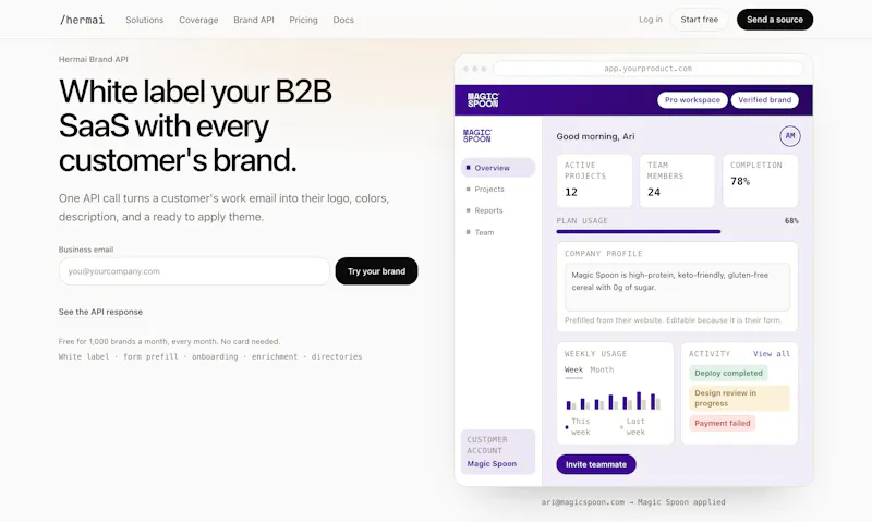 Hermai Brand API screenshot 1