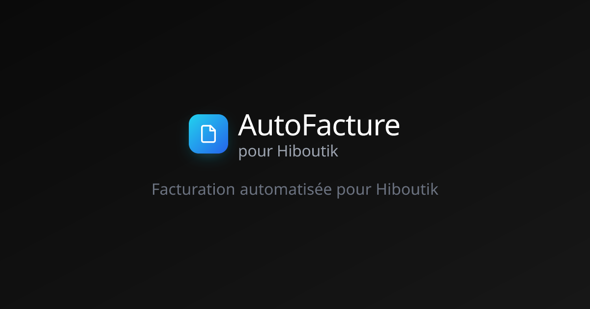 AutoFacture for Hiboutik - Main product screenshot demonstrating key features and user interface
