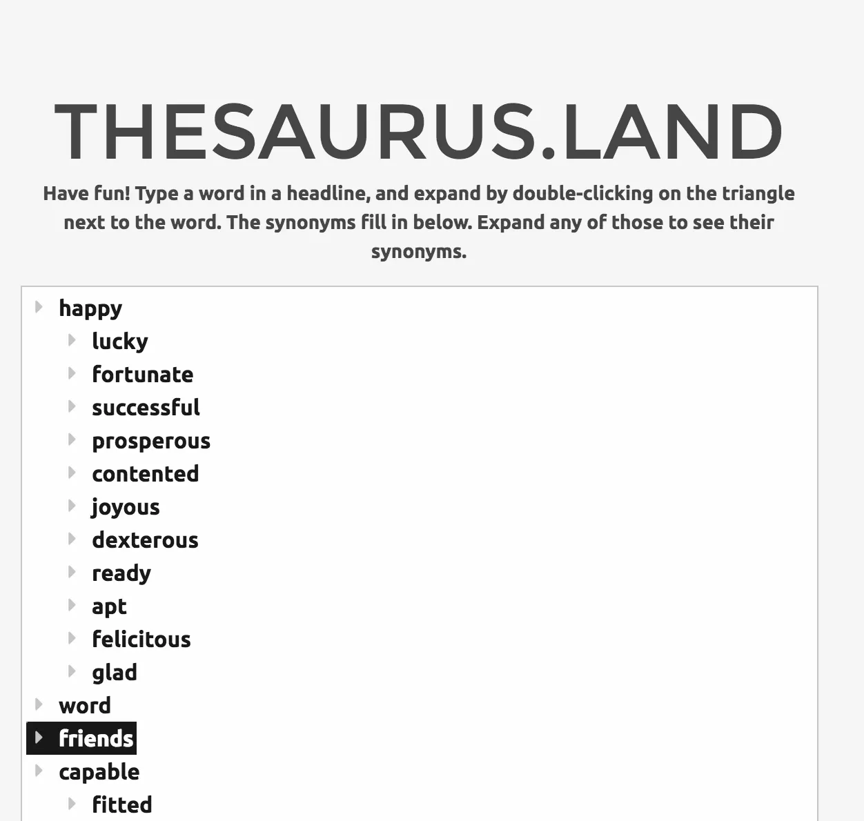 Thesaurus Land