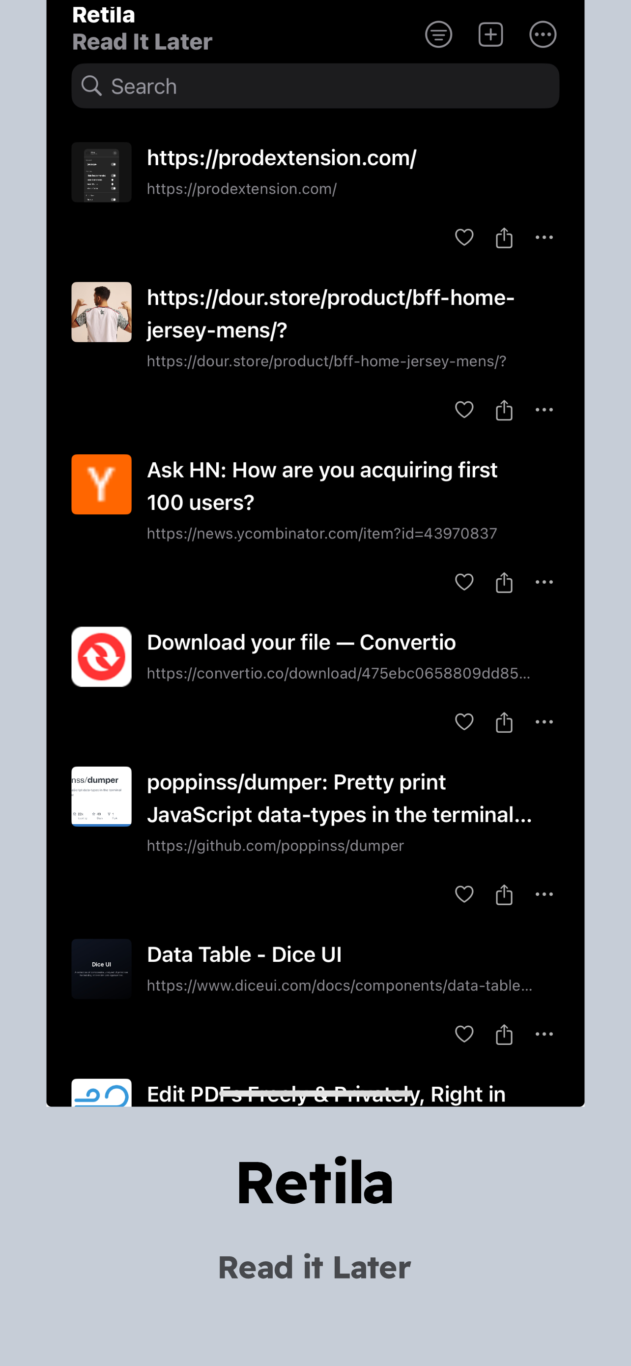 retila - อ่านในภายหลัง - ทางเลือกกระเป๋าสำหรับ iOS media 1